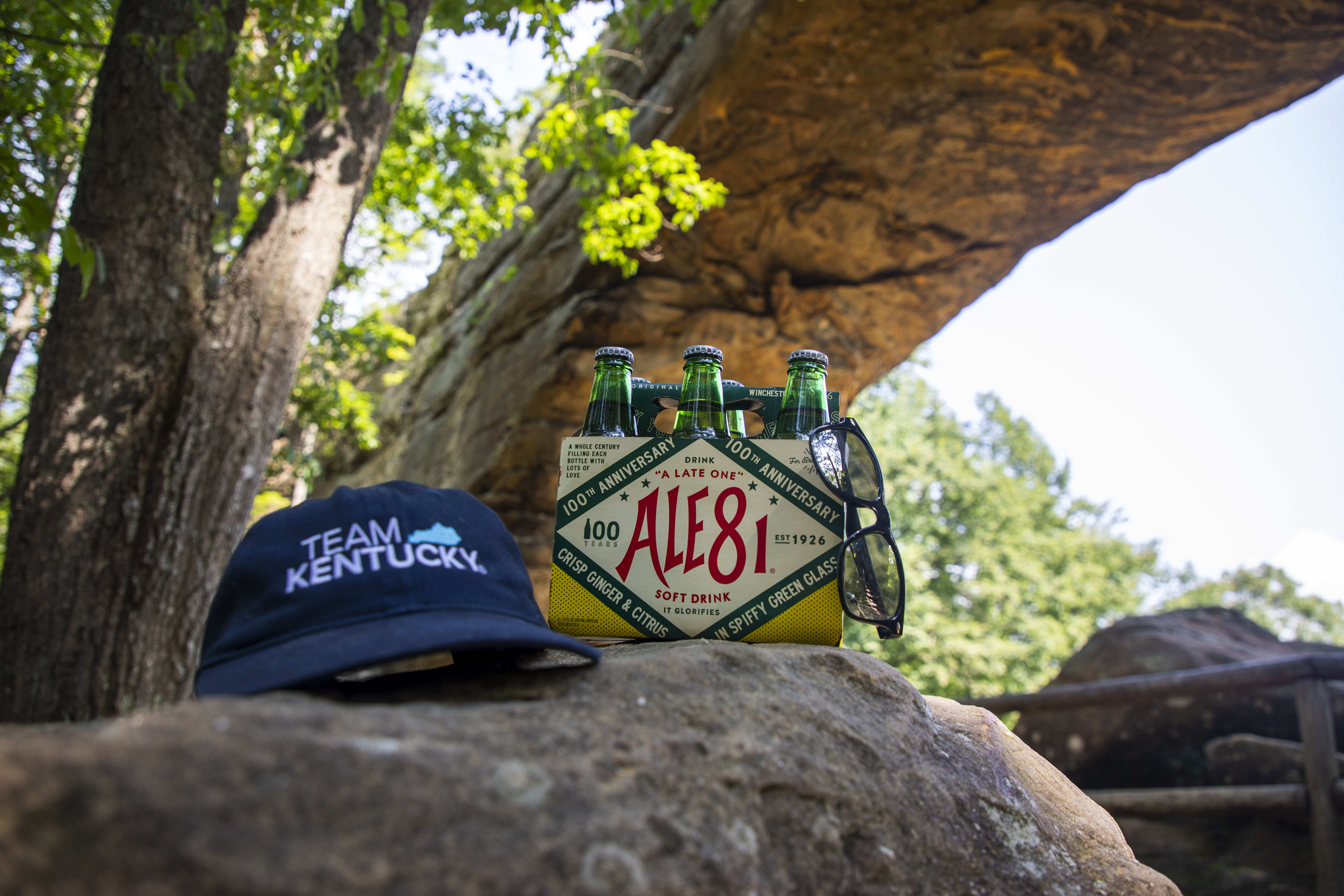Natural Bridge with Team Kentucky and Ale-8-One merch