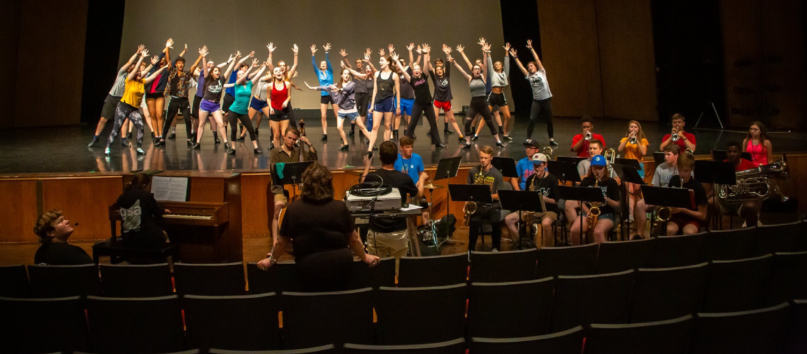 Theater girls performing